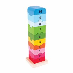 Wooden Stacking Number Tower