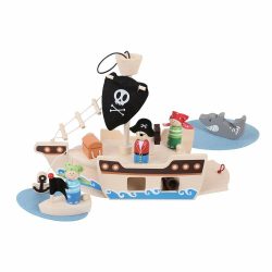 Wooden Toy Pirate Ship