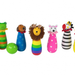 Animal Skittles Wooden Toy